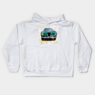 Vintage Alfa Romeo in watercolor Kids Hoodie